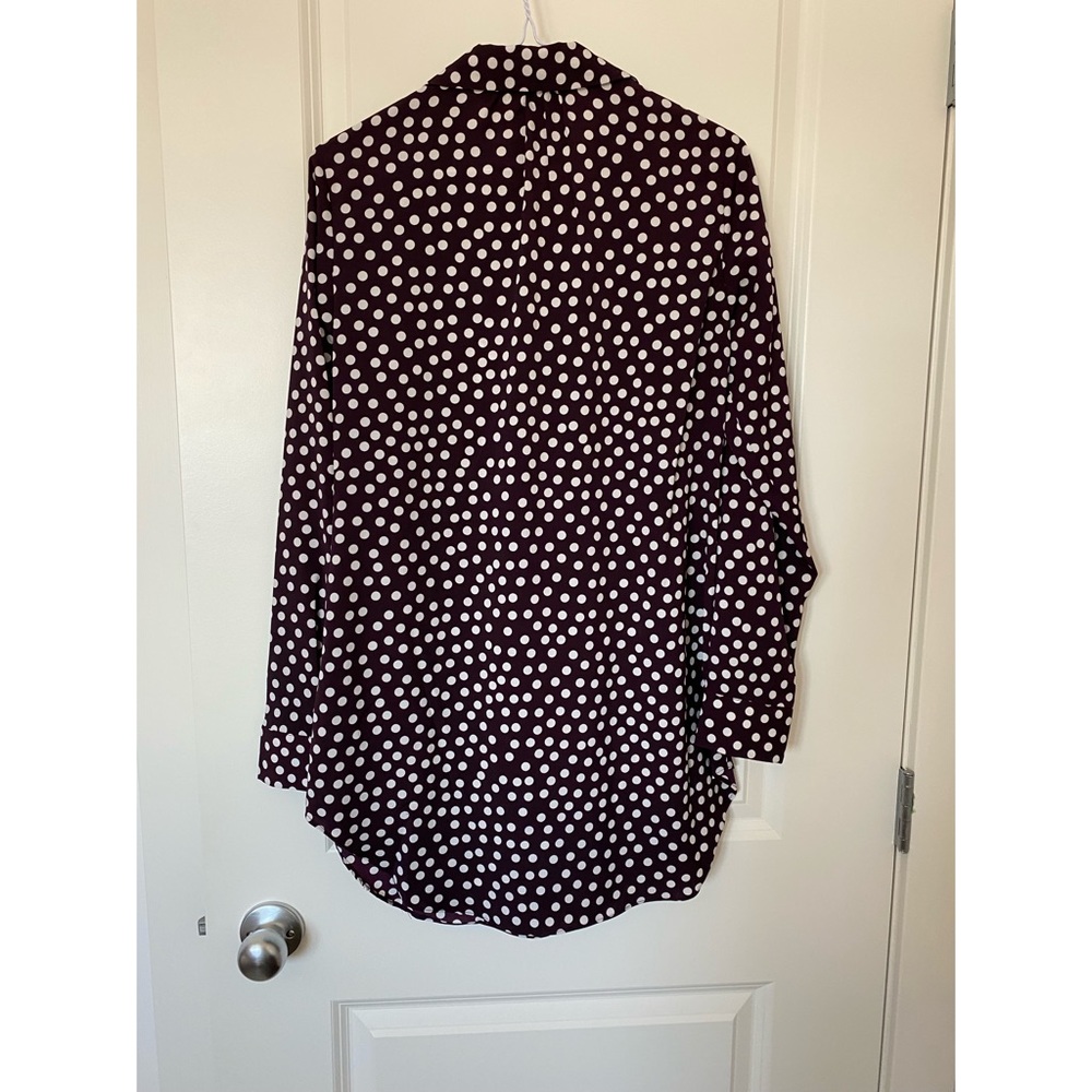 Bcbgmaxazria polka dot button down. - Picture 3 of 6